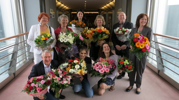 MEPs with flowers